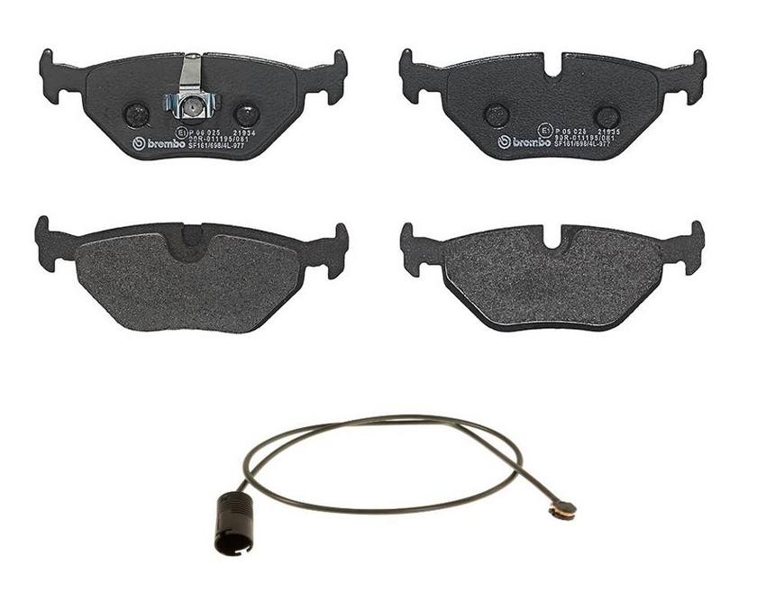 Brembo BMW Brakes Kit - Pads Rear (Low-Met) (with Sensor) 34216778168 - Brembo 2377358KIT